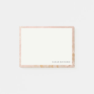 Classy Artistic Bush Pink Gold Oil Paint Texture Post-it Notes