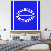 Classy Athletic TOUCHDOWN Stripes On Royal Blue