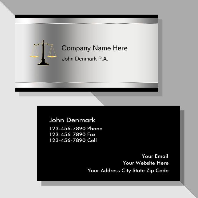 Classy Attorney Business Cards (Creator Uploaded)