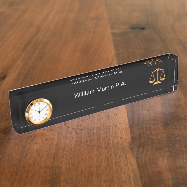 Classy Attorney Executive Desk Name Plate (Side)