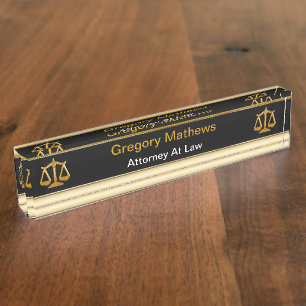 Classy Attorney Executive Desk Name Plates