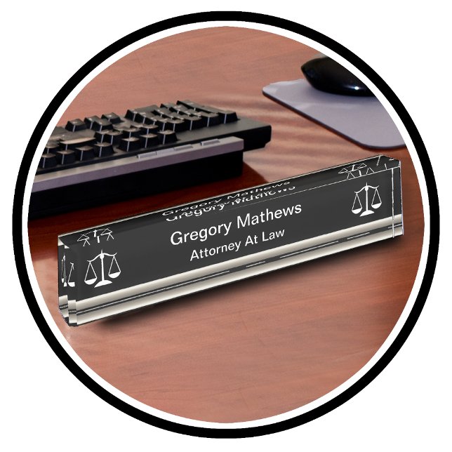 Classy Attorney Executive Desk Name Plates (Creator Uploaded)