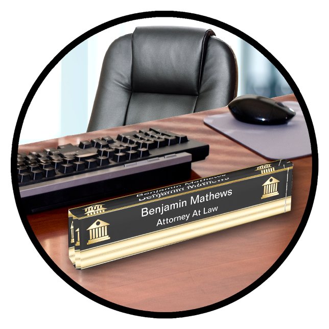 Classy Attorney Executive Desk Name Plates (Creator Uploaded)