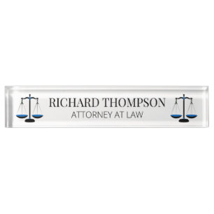 Classy Attorney Executive Nameplate