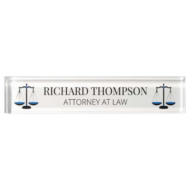 Classy Attorney Executive Nameplate (Front)