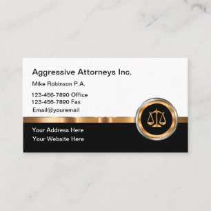 Classy Attorney Law Office Business Card