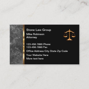 Classy Attorney Law Office Business Card Design