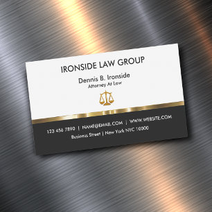 Classy Attorney Law Office Magnetic Business Card