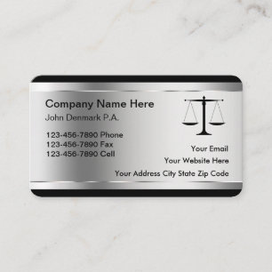 Classy Attorney Professional Business Cards