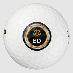Classy Attorney Theme Monogram Style Golf Balls