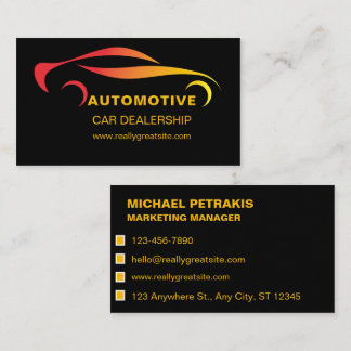 Classy Auto Sales Car Dealer Dealership  Business Card