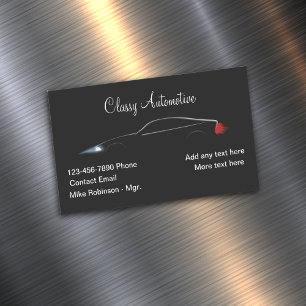 Classy Automotive Business Card Magnet Design