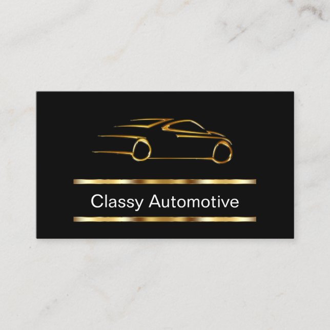 Classy Automotive Car Theme  Business Card (Front)