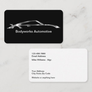 Classy Automotive Paint Bodyshop Business Cards