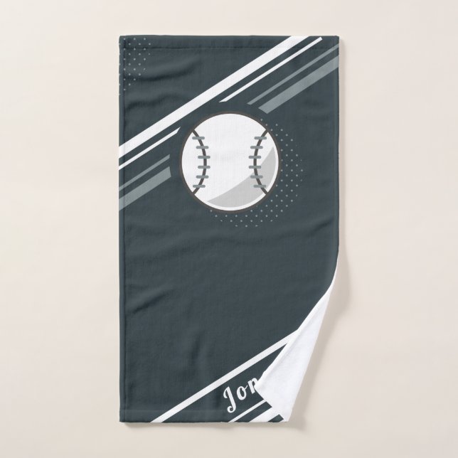 Classy Baseball Player Coach Gift Personalized Hand Towel (Hand Towel)