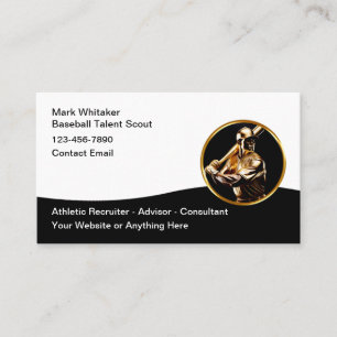 Classy Baseball Talent Scout Recruiter  Appointment Card