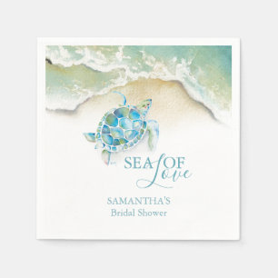 Classy Beach Bridal Shower Napkins