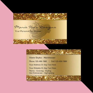 Classy Beauty Hairdresser Business Cards