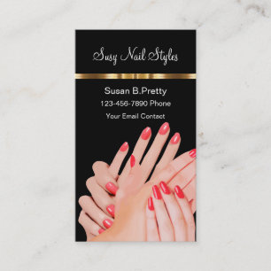 Classy Beauty Nails Manicure Business Cards