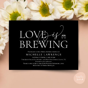 Classy Beer Party Bridal Shower, Love is brewing Invitation