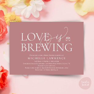 Classy Beer Party Bridal Shower, Love is brewing Invitation