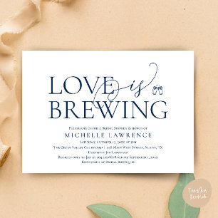 Classy Beer Party Bridal Shower, Love is brewing Invitation