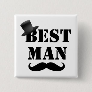 Classy Best Man 2 Inch Square Button
