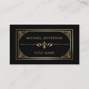 Classy Black and Gold Business Card