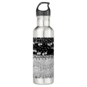 Classy Black and Silver Gypsy Scarf 710 Ml Water Bottle