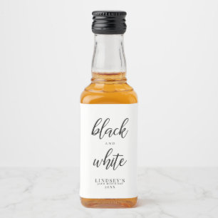 Classy, Black and White Liquor Bottle Label