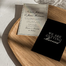 Classy Black And White Old Money Vintage Wedding