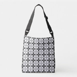 Classy Black and white Shippo Pattern Crossbody Bag