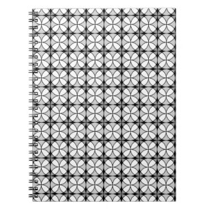 Classy Black and white Shippo Pattern Notebook