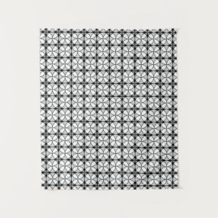 Classy Black and white Shippo Pattern Tapestry