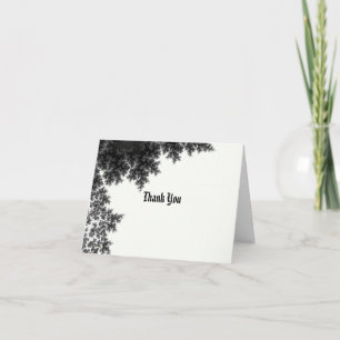 Classy Black and White Thank You Card