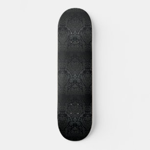 CLASSY BLACK BAROQUE CREST SKATEBOARD