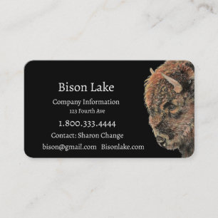 Classy Black Bison, Buffalo  Business Card