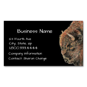 Classy Black Bison, Buffalo  Business Card