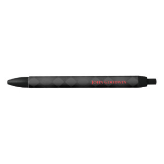 Classy Black Diamond Pattern Ink Pen