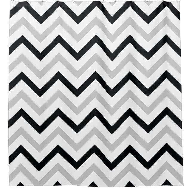 Classy Black, Grey and White Chevron Pattern (Front)