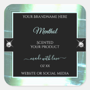 Classy Black Ice Blue Brilliants Product Label