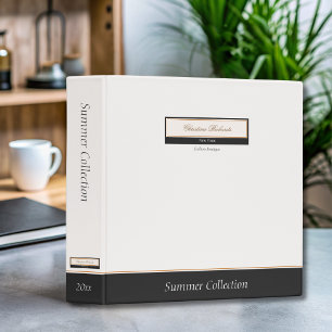 Classy Black Ivory Binder