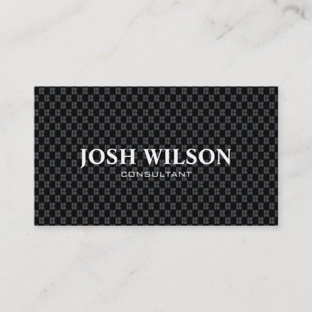 Classy Black Professional Consultant Business Business Card (Front)
