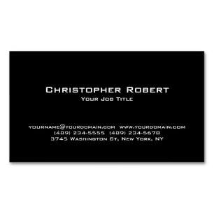 Classy Black Real Estate Magnetic Business Card
