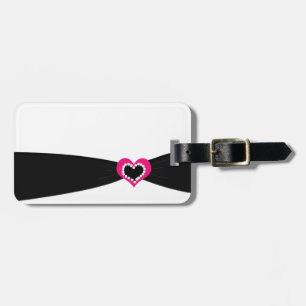 Classy Black Ribbon Luggage Tag