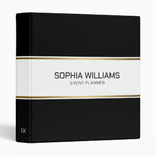 Classy Black White Background Binder