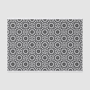 Classy Black White Geometric Illusion Pattern Tissue Paper