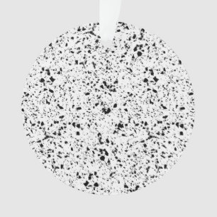 Classy Black White Marble Terrazzo Ornament