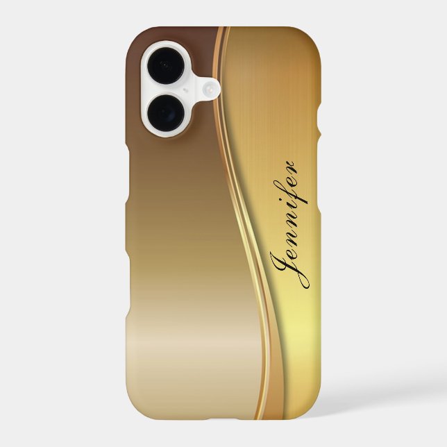 Classy bling chic gold design monogram (Back)