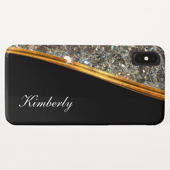 Classy Bling Monogram Ladies Design Case-Mate iPhone Case (Back (Horizontal))